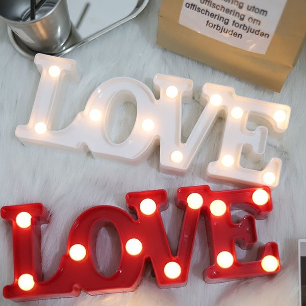 LED shape letter lamp love romantic wedding celebration decoration night light LED shape letter lamp love romantic wedding