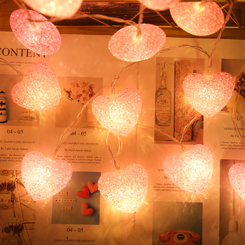 LED Valentine's Day love light string battery box wedding party decoration color lights