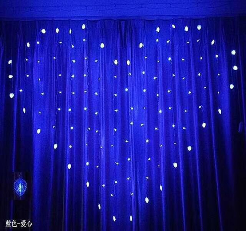 LED love curtain lights Valentine's Day marriage proposal confession heart-shaped color lights color wedding room decor