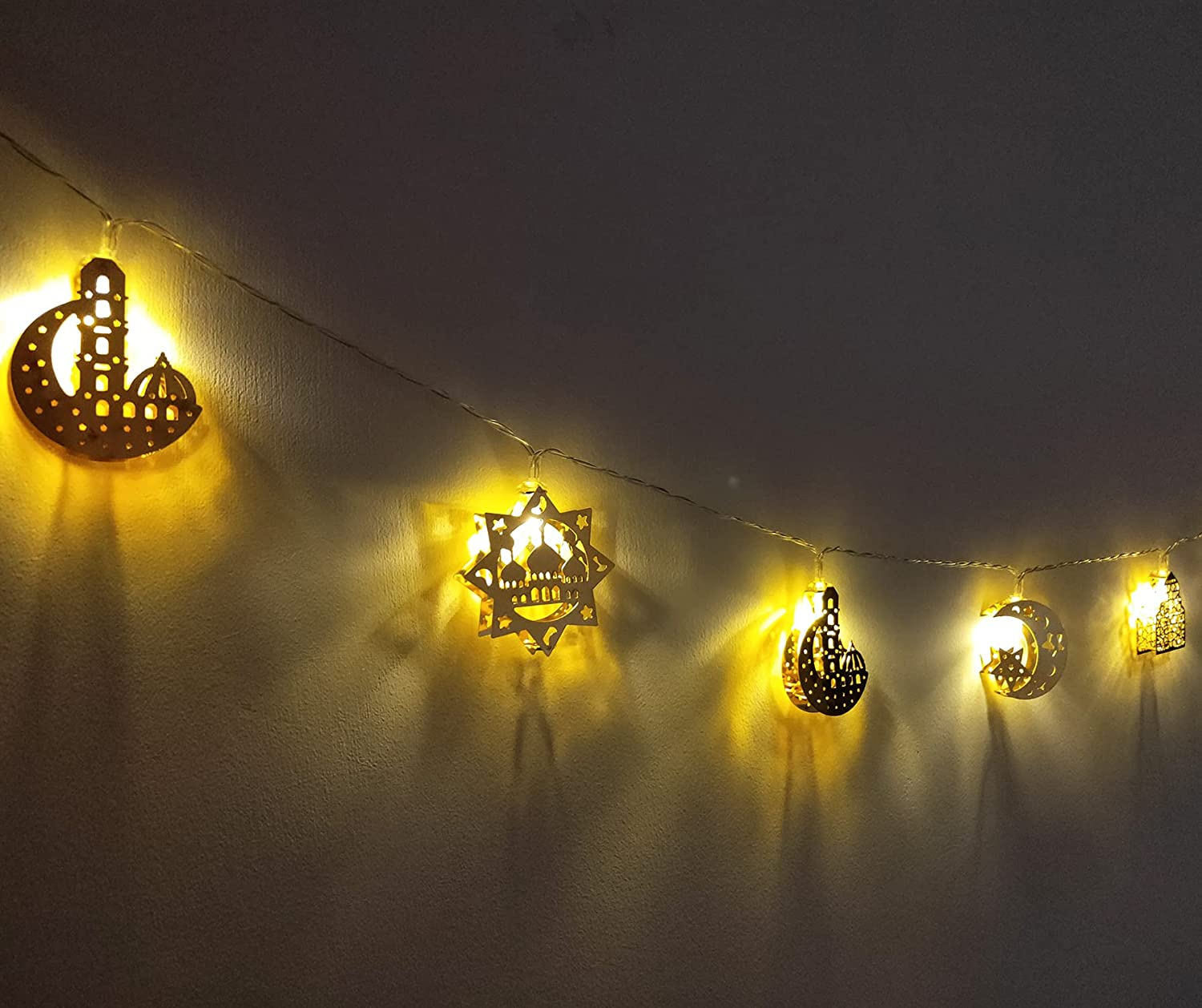 decorative lights string LED stars moon castle palace lights Ramadan lights