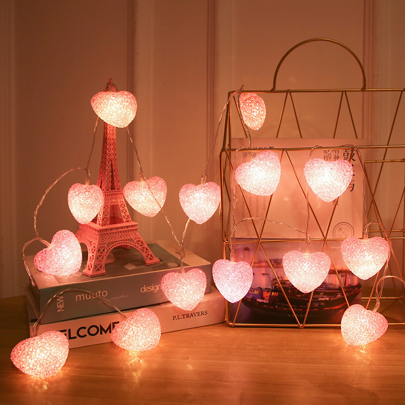 LED Valentine's Day love light string battery box wedding party decoration color lights