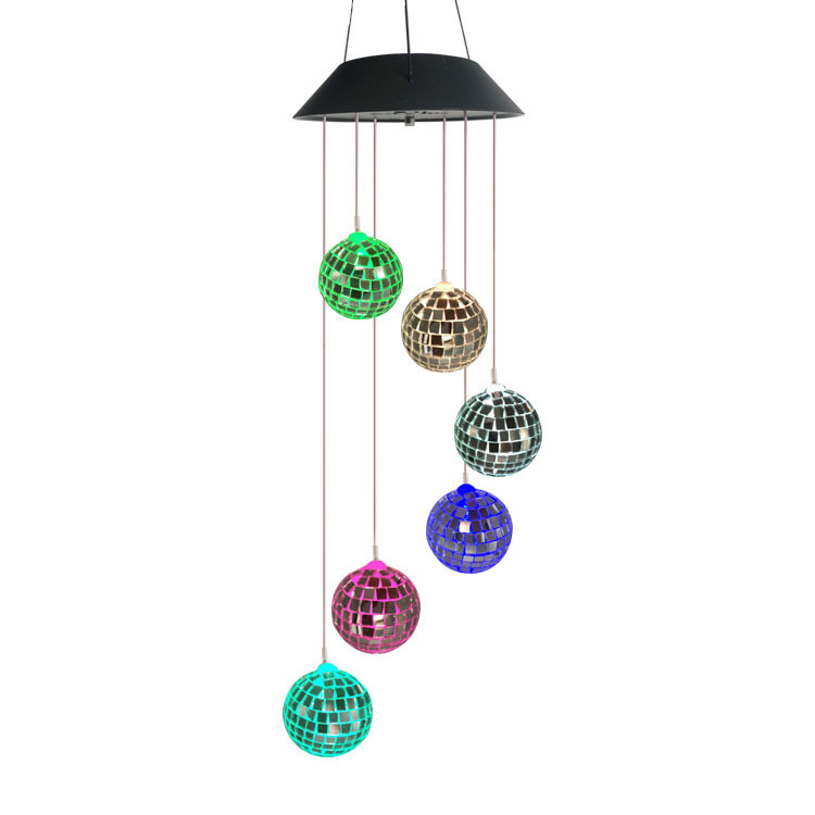 rice ball hummingbird color changing light string hanging light Solar wind bell light LED outdoor courtyard decoration